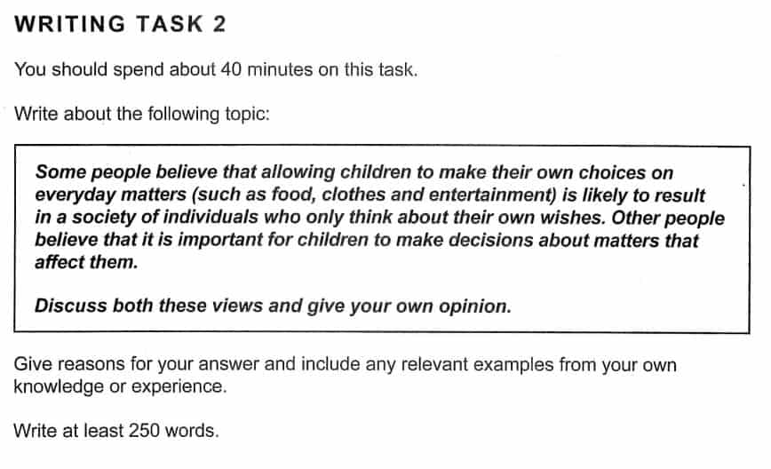 ielts writing task 2 education questions