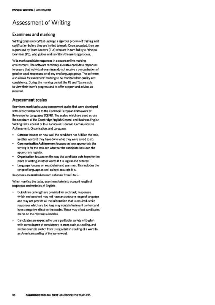 Cambridge B2 Writing Assessment Criteria | Pronunciation Help