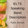 IELTS Speaking Rubric