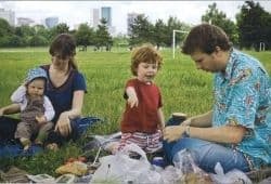 A family having a picnic on grass - B2 First Speaking Part 2