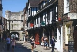 Medieval street with pedestrians - B2 First Speaking Part 2