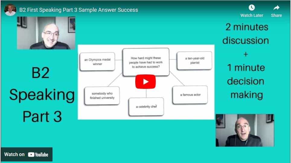 B2 First Speaking Part 3 Sample Answer Success | Pronunciation Help