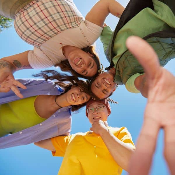 Fur people looking down at the camera - Quantities and Types of People