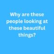 Why are these people looking at these beautiful things? – B2 First Speaking Part 2 Sample Answer