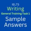 IELTS General Training Task 1 Sample Answers
