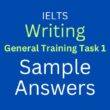 IELTS General Training Task 1 Sample Answers