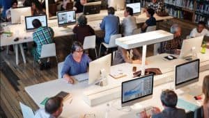 Open plan office - Why might these people be working in these situations? - C1 Advanced Speaking Part 2 Question Open plan office - Why might these people be working in these situations? - C1 Advanced Speaking Part 2 Question